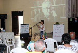 Cindy González, coordinadora del Centro Cultural, con sus palabras de apertura, motivó a la reflexión en torno a la diversidad