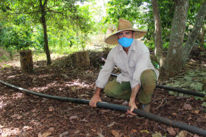 El campesino José Antonio Sánchez, en la comunidad de Carlos Rojas