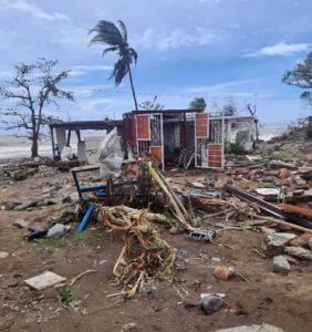 Huellas del paso del huracán Melissa por la zona más oriental de Cuba